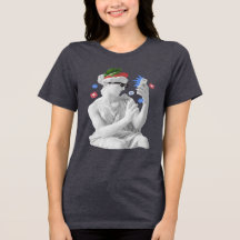 Statue auf dem T - Shirt