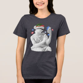 Statue auf dem T - Shirt