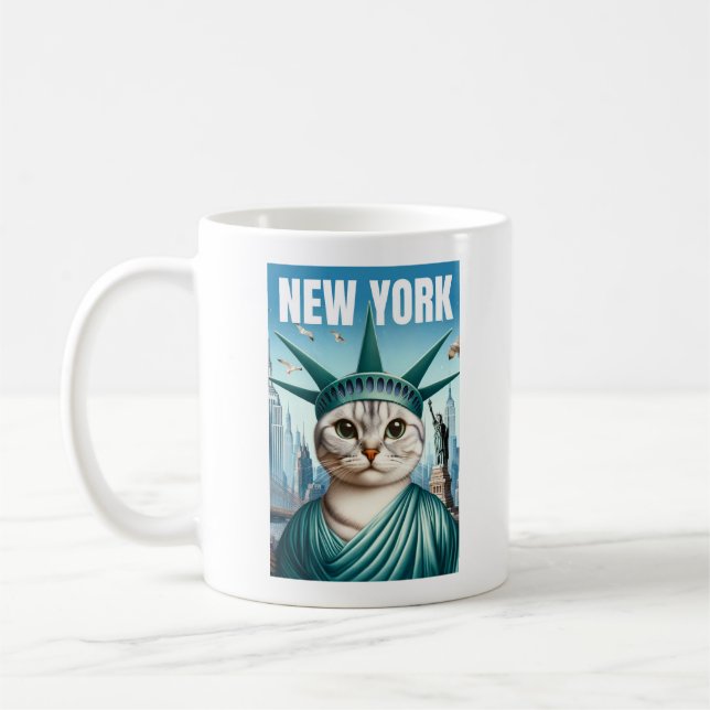 Statue de chat de New York City Liberty Mug - NYC  (Gauche)