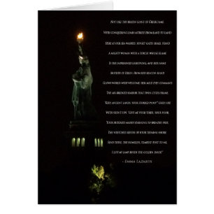 Statue de la liberté à la nuit/au poème d'Emma