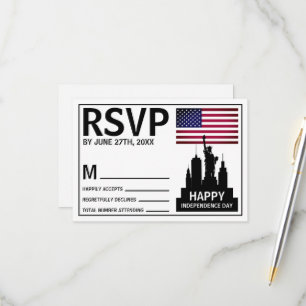Statue de la Liberté, Carte RSVP Fête de l'Indépen