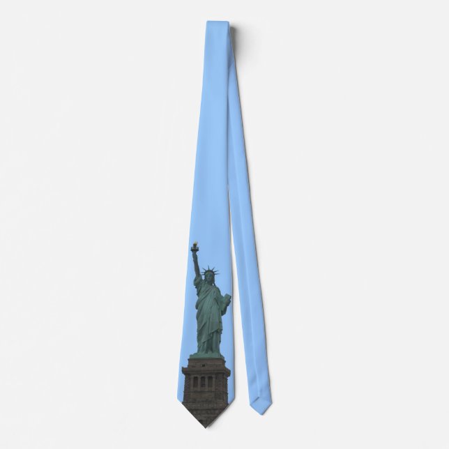 Statue de la Liberté Cravate NY City Souvenir Neck (Devant)