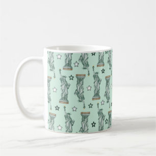 Statue de la Liberté - Tasse de café aux étoiles v