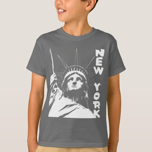 Statue de T-shirt de New York de l'enfant de (Devant)