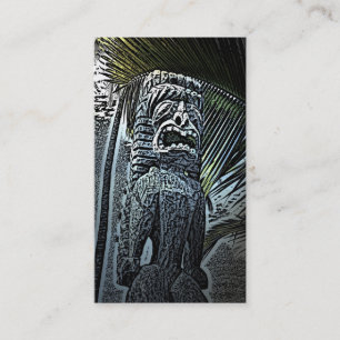 Statue de tiki hawaïen personnalisable cartes de v