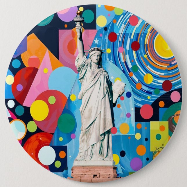Statue der Freiheit Button (Vorderseite)