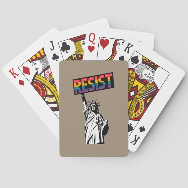 Statue der Freiheit Feministengeschenk Spielkarten (Rückseite)