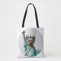 Statue der Freiheit–Inspirierte Yorkshire Terrier