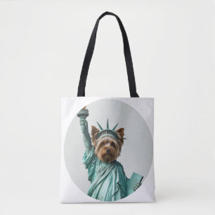 Statue der Freiheit–Inspirierte Yorkshire Terrier Tasche