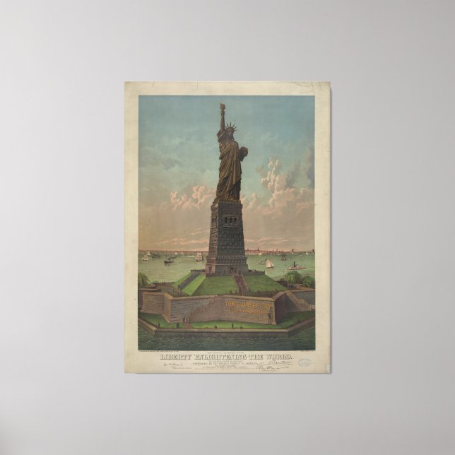 Statue der Freiheitskunst Leinwanddruck (Vorderseite)