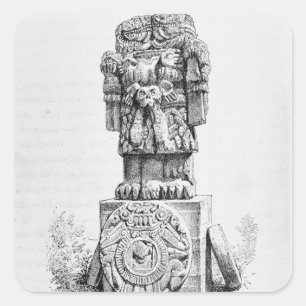 Statue der Göttin Quadratischer Aufkleber