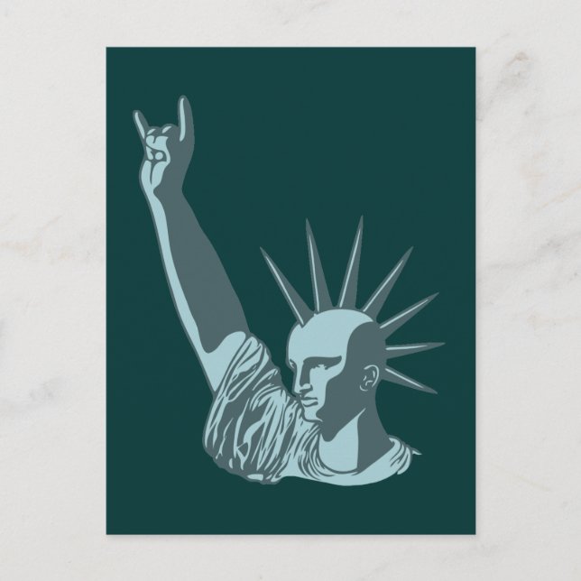 Statue der liberalen Dosierung Postkarte (Vorderseite)