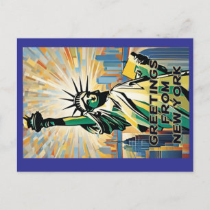 Statue der Liberty Begrüßung Postkarte