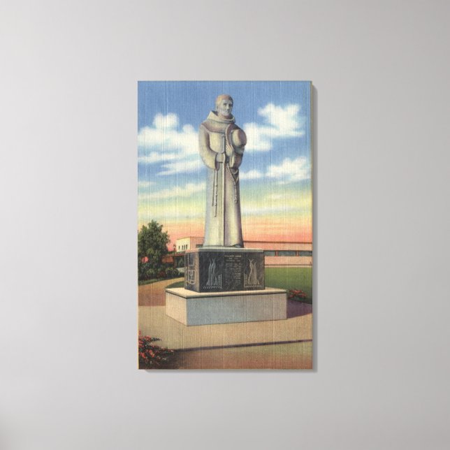 Statue der Padre Garces im Garzenzirkel Leinwanddruck (Vorderseite)