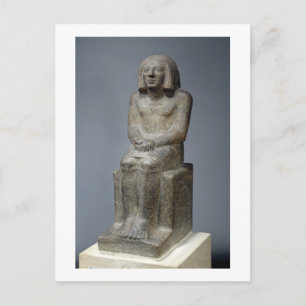 Statue des Ankh, Priester von Horus, frühe dynasti Postkarte