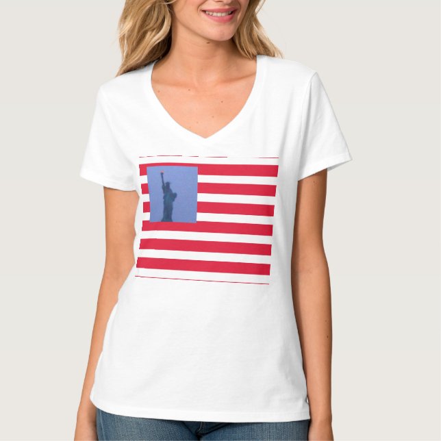 Statue des Etats-Unis de T-shirt de liberté (Devant)