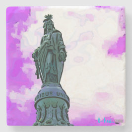 Statue des Freiheits-Stein-Untersetzer Steinuntersetzer