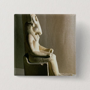 Statue des Gottes Montu mit dem Kopf eines Stiers, Button