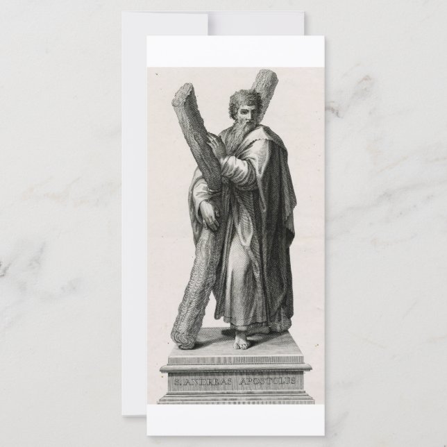 Statue des Heiligen Andreas Apostel mit Kreuz (Vorderseite)