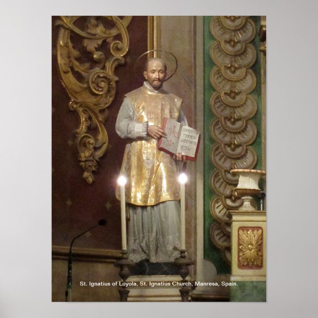 Statue des heiligen Ignatius von Loyola Poster (Vorne)