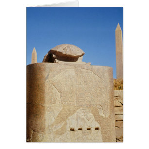 Statue des heiligen Skarabäus im Tempel von Amun