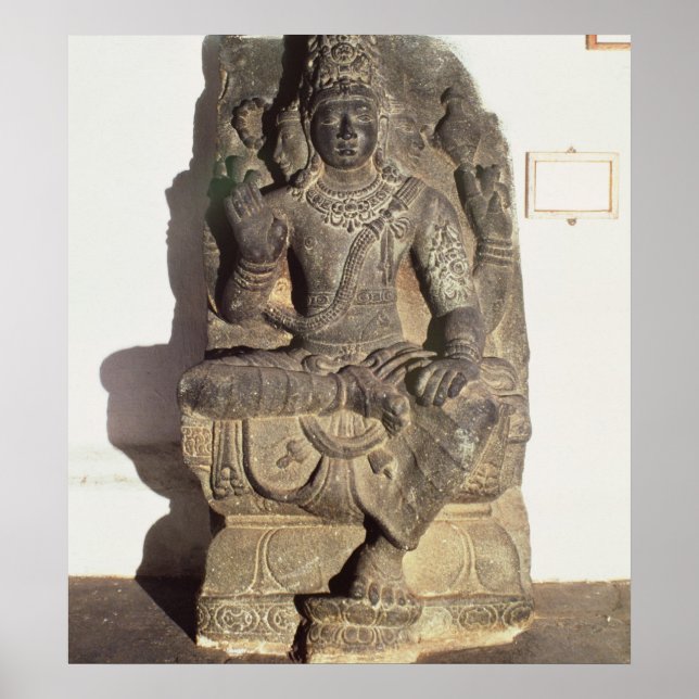 Statue des Hindu-Gottes Brahma Poster (Vorne)