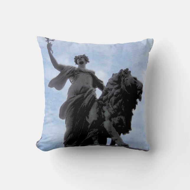 Statue Digital Oil Pillow Kissen (Vorderseite)