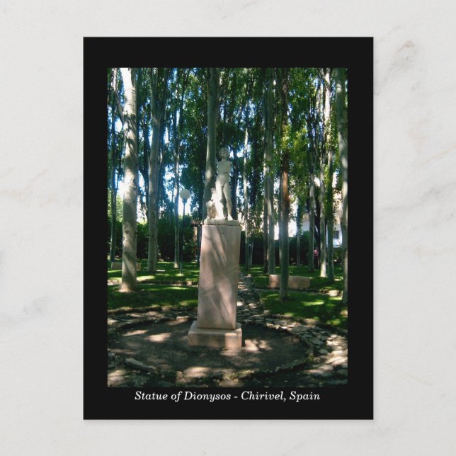 Statue Dionysos - Chirivel, Almeria, Spanien Postkarte (Vorderseite)