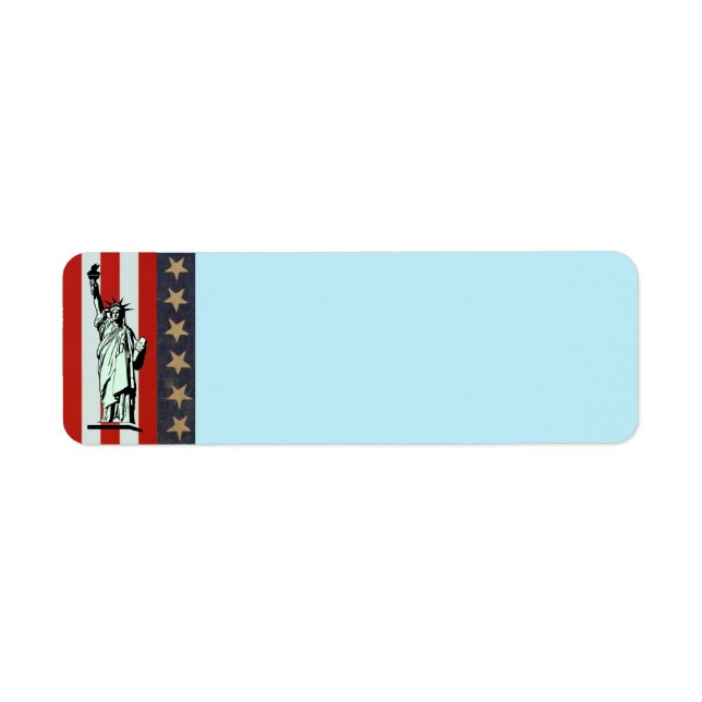 Statue du Étiquette de adresse de la liberté (Devant)