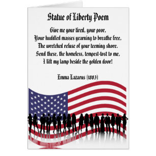 Statue du poème de la liberté, Une nation d'immigr