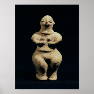 Statue einer Göttin, 6. Jahrtausend BC Poster