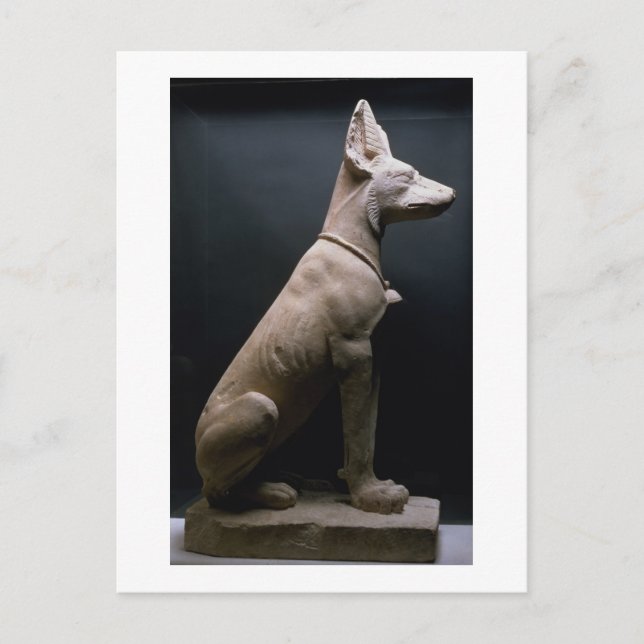 Statue eines Hundes, Mesopotamien, c.5000-1000 v.  Postkarte (Vorderseite)