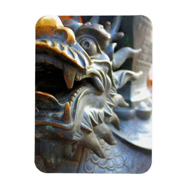Statue en bronze Dragon - Shanghai, Chine Magnet (Vertical)
