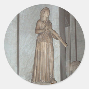 Statue im Vatikanmuseum in Rom, Italien Runder Aufkleber