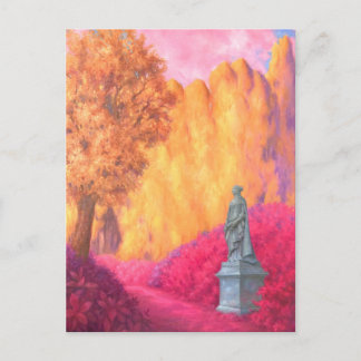 "Statue in a Garden." Postcard Postkarte