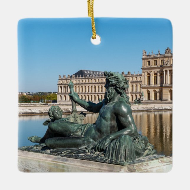 Statue Le Rhone im Garten des Schlosses Versailles Keramikornament (Vorderseite)