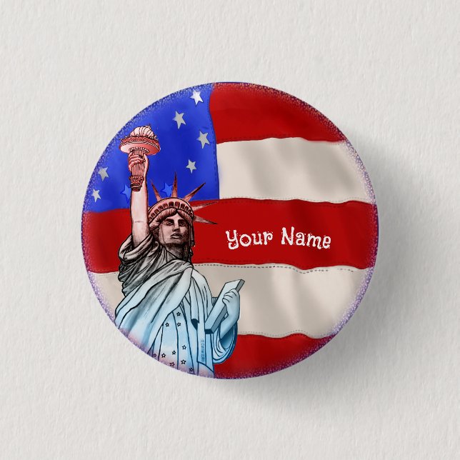 Statue Liberty Button (Vorderseite)