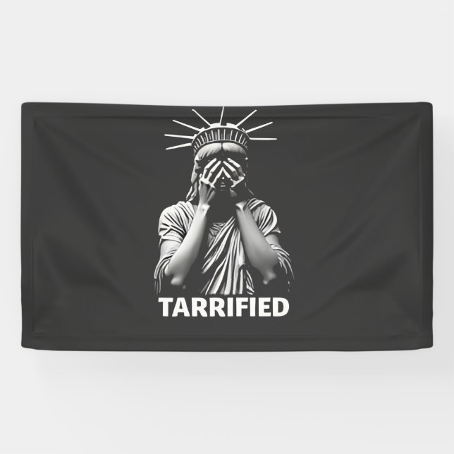 Statue Liberty New York America Tarried Banner (Horizontal)
