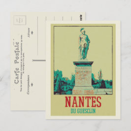 Statue Nantes Du Guesclin Frankreich Postkarte