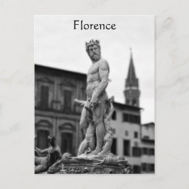 Statue Neptune, Florence, Italie, Carte postale