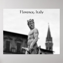 Statue Neptune, Florenz, Poster