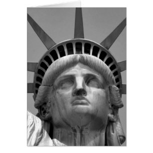 Statue noire et blanche de Liberty New York