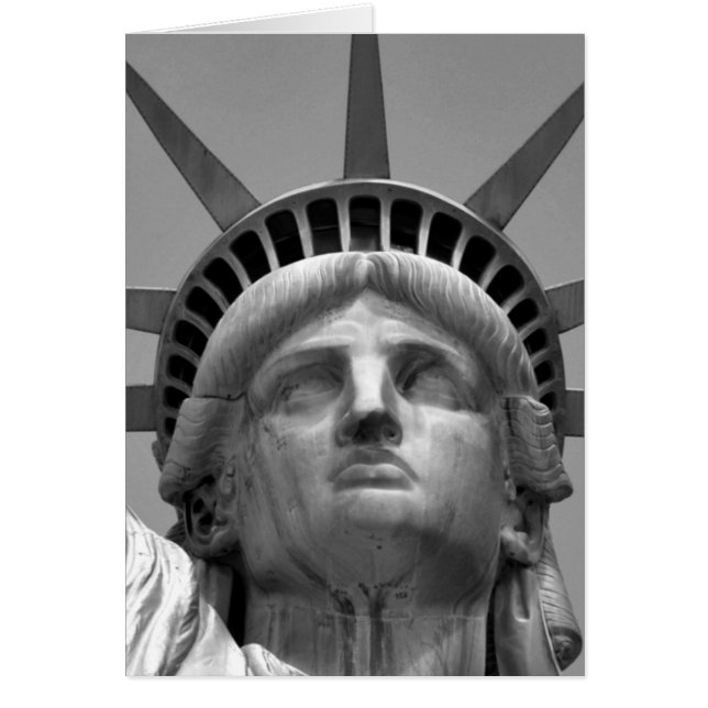 Statue noire et blanche de Liberty New York (Devant)