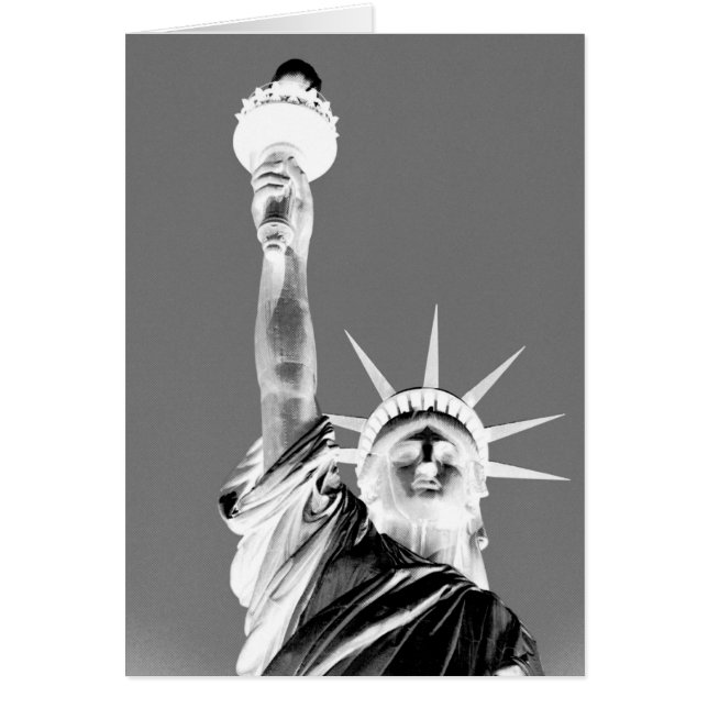 Statue noire et blanche de Liberty New York City (Devant)
