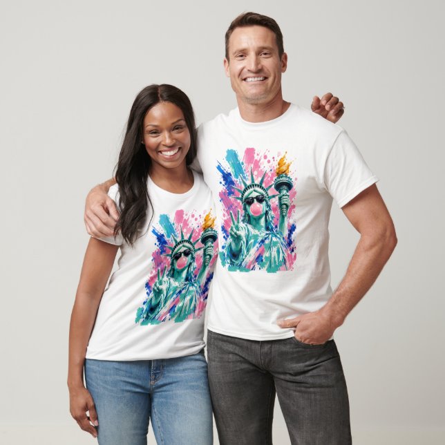 Statue Of Liberty 4. Juli T-Shirt (Unisex)