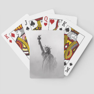 Statue of Liberty America Schwarz-Weiß Spielkarten
