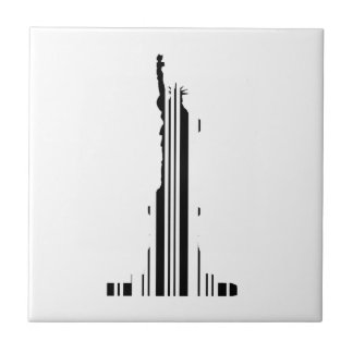 STATUE OF LIBERTY BAR CODE New York Barcode Fliese