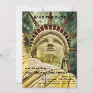 Statue of Liberty Bekanntgabe des Termins Save The Date