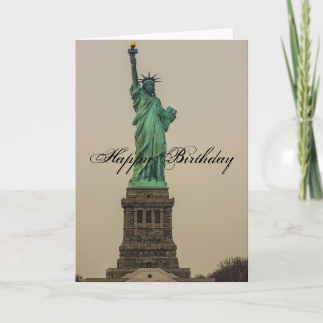 Statue of Liberty Birthday Karte (Vorderseite)