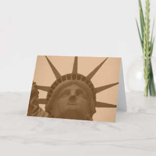 Statue of Liberty im Vintage-Sepia-Look Karte